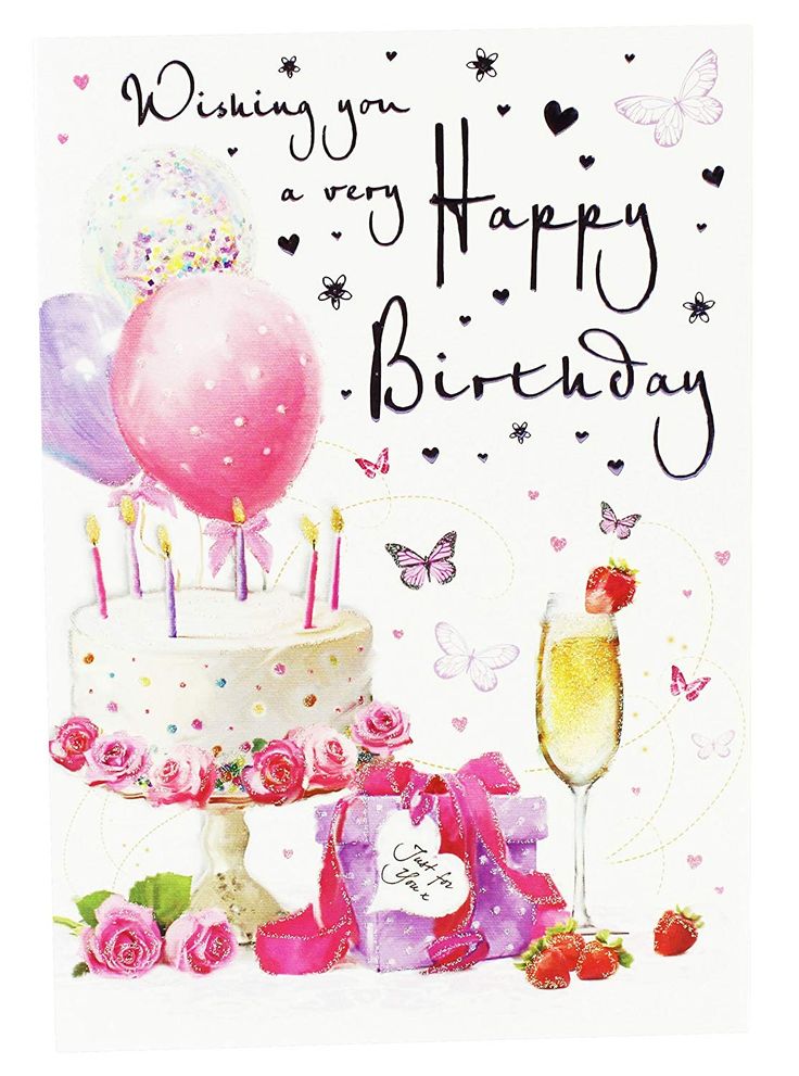 Happy Birthday Wishes Greeting Card Verse Ladies Girls