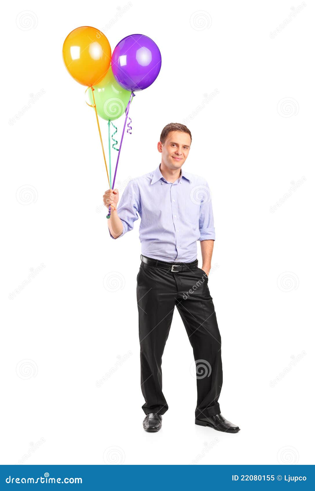 Image result for Man holding helium balloon