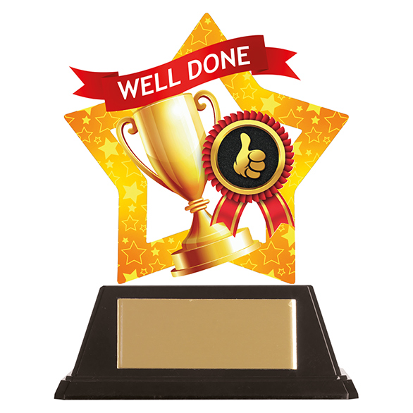 Mini-Star Well Done Acrylic Plaque - AC19703  Impact Trophies