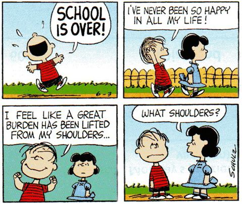 School is over Yay  Snoopy funny Charlie brown comics Snoopy comics