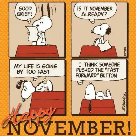 Happy November  Happy november Snoopy comics Hello november