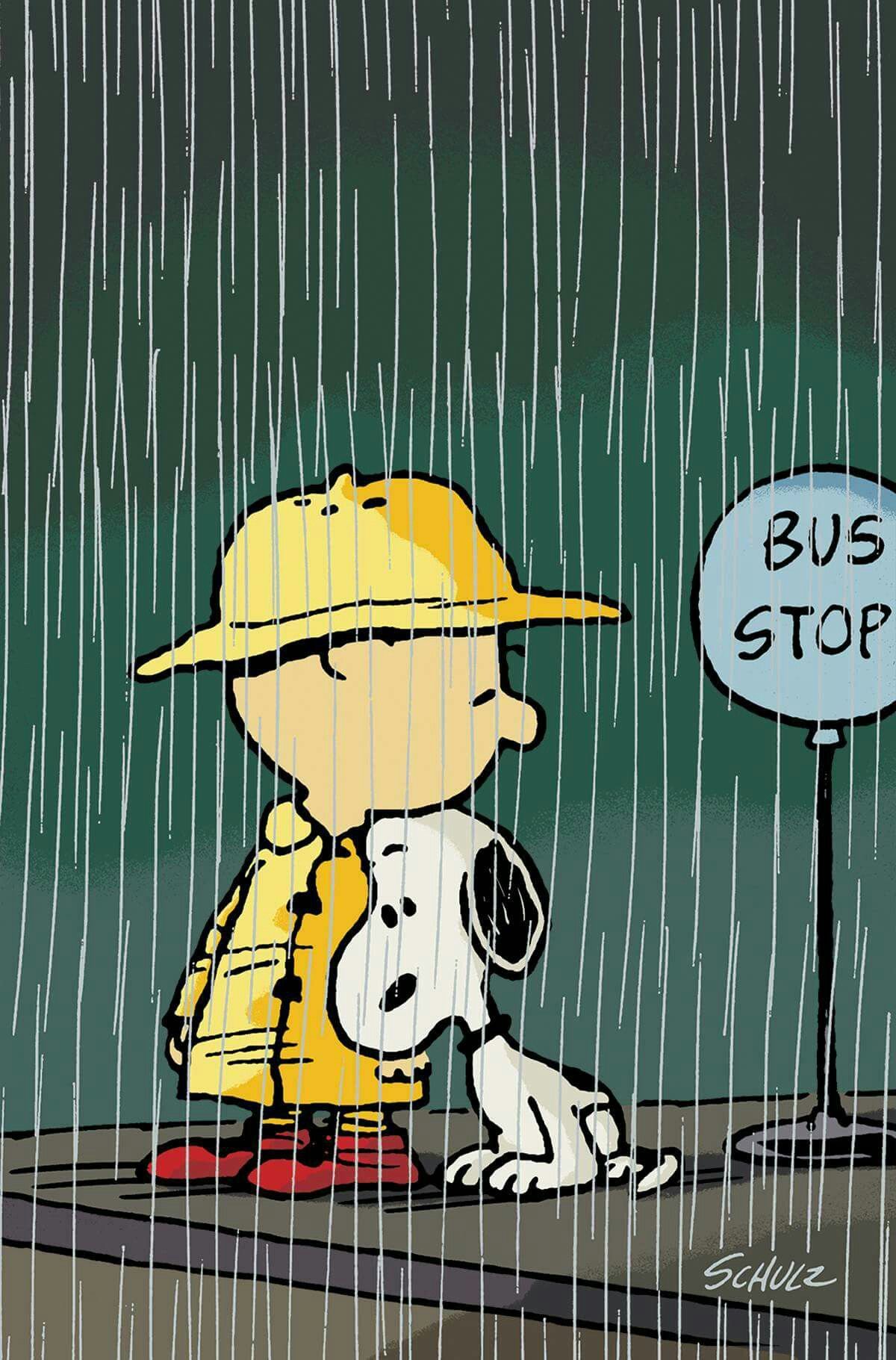schulz snoopy charliebrown busstop  Snoopy Snoopy