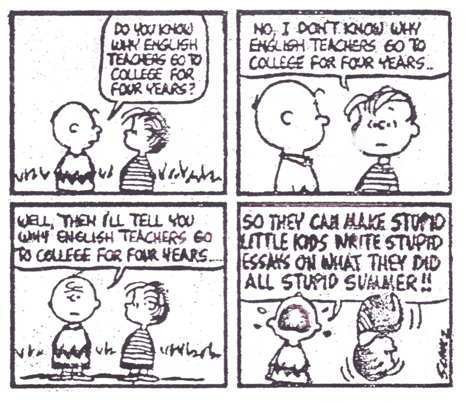 Cartoons Charles Schulz and Peanuts on Schooling  Larry Cuban on School  Reform and Classroom Practice