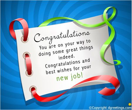 Congratulations you are on your way New Job Congratulations Cards  New  job congratulations Congratulations for job Congrats on new job
