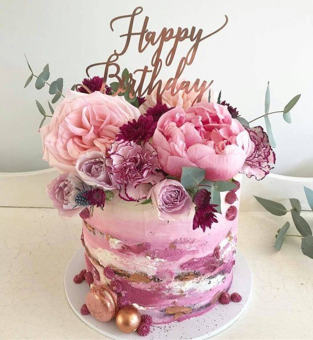 Encontrado En Bing Desde Wwwpinterestcom  Happy Birthday Flowers 1EF in  2021  Happy birthday wishes cake Birthday cake with flowers Happy  birthday flower