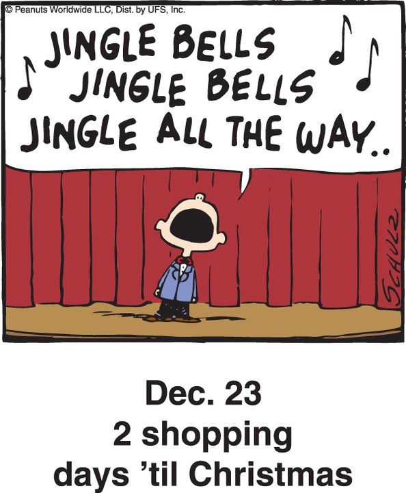 Dec 23 - This is a classic countdown panel from 2004  Christmas humor  Funny christmas pictures Charlie brown christmas