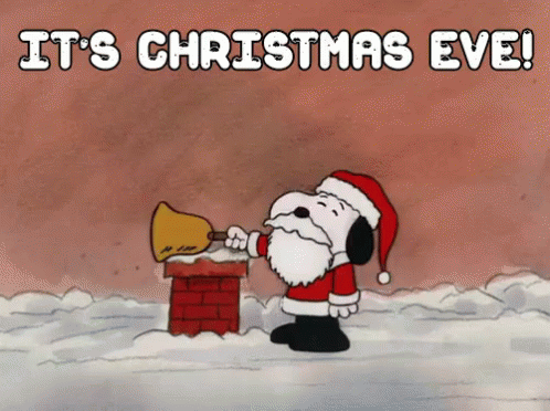 Its Christmas Eve GIF - ChristmasEve Snoopy SantaClaus
