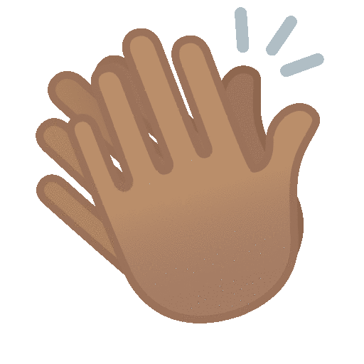 Clapping Hands Medium Skin Tone on Noto Color Emoji Animated