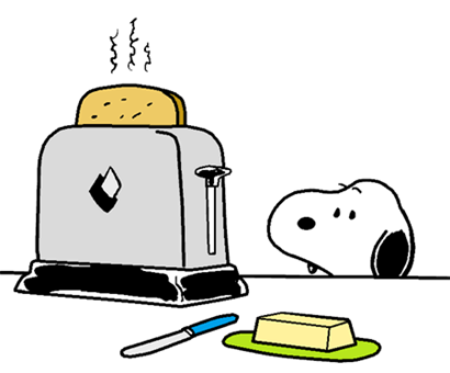 Snoopy Likes Toast for Breakfast  Peanuts snoopy woodstock Snoopy  cartoon Peanuts snoopy