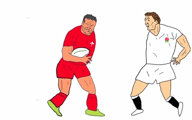 Image result for Cartoon england rugby player