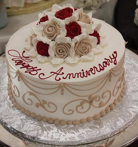 AN-015  Happy anniversary cakes 40th anniversary cakes Marriage  anniversary cake
