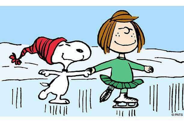 Ice skating  Snoopy christmas Snoopy Charlie brown and snoopy