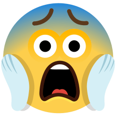 Face Screaming in Fear on Skype