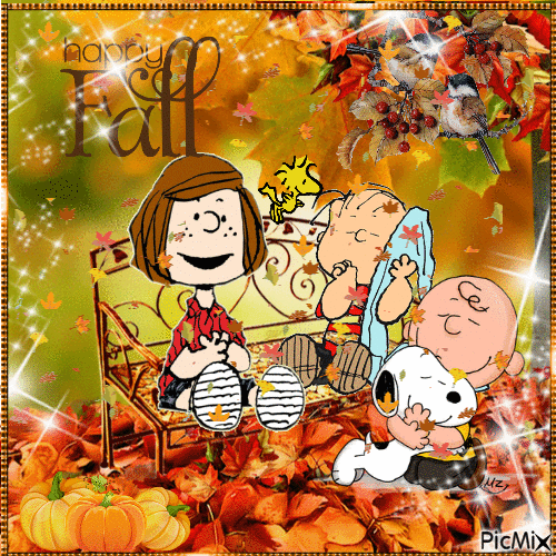 Peanuts Gang Happy Fall Gif Pictures Photos and Images for Facebook  Tumblr Pinterest and Twitter